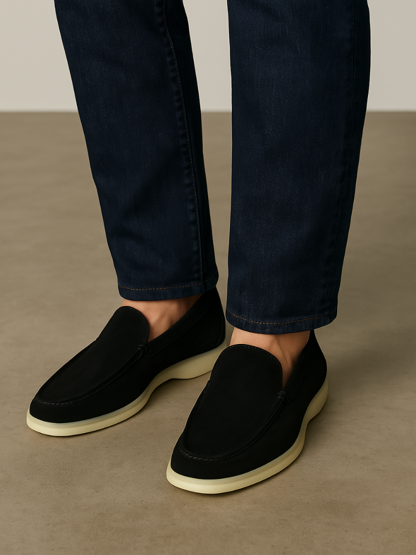 Klassieke Zwart Suède Loafers voor Heren