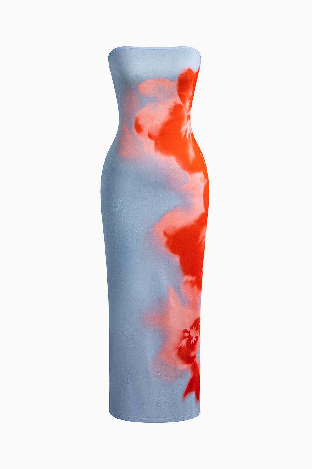 Maxi-jurk met bloemenprint en split