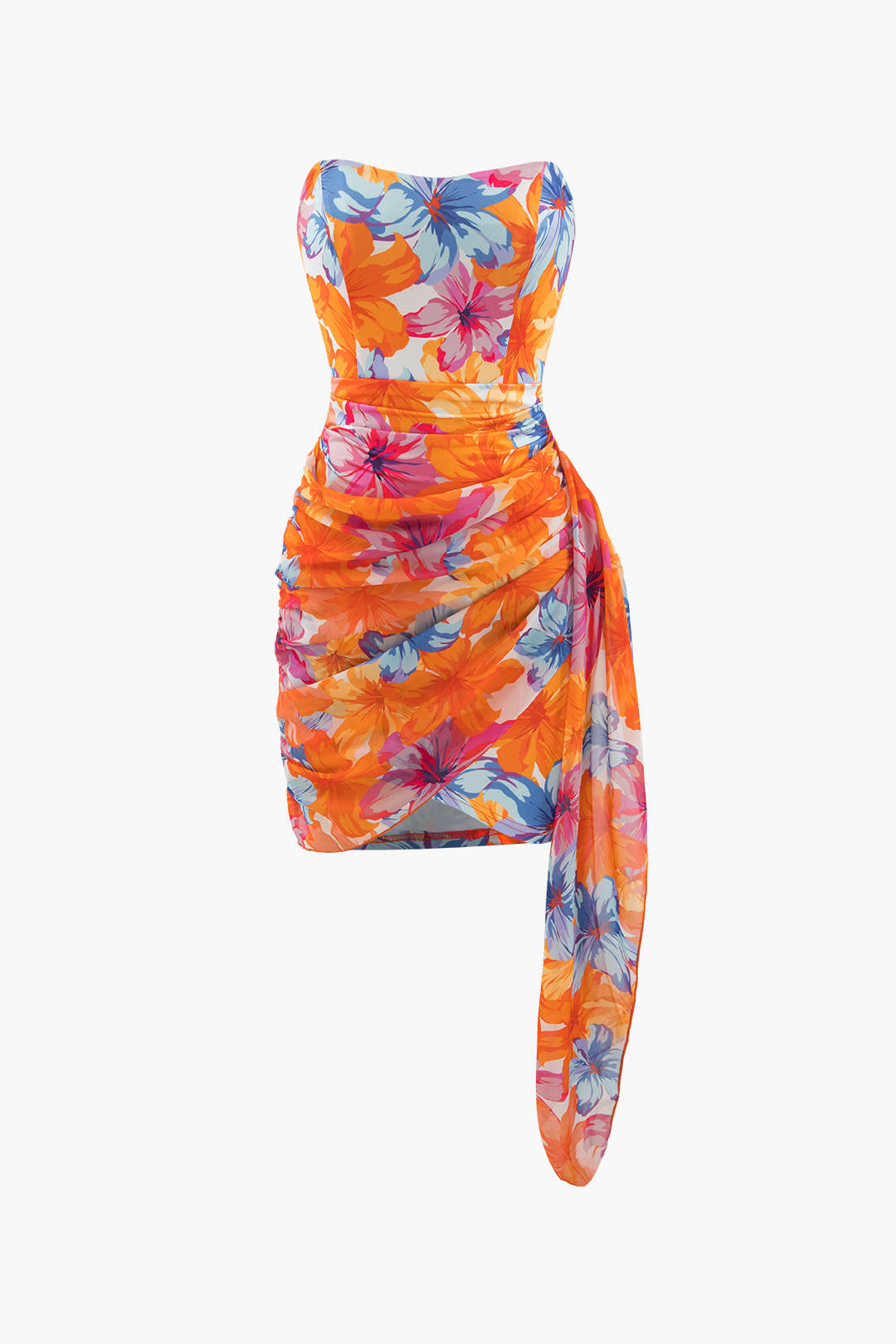 Bohemian Bloesem Wikkel Mini Jurk