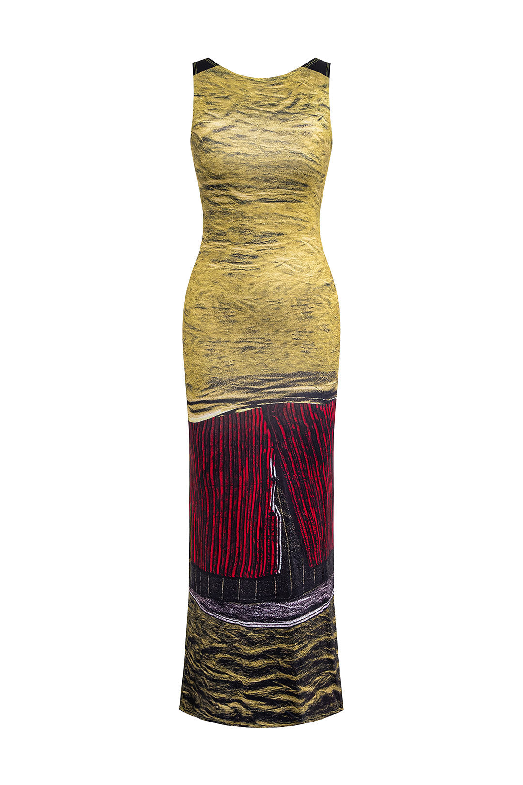 Maxi-jurk met Abstracte Print en Split