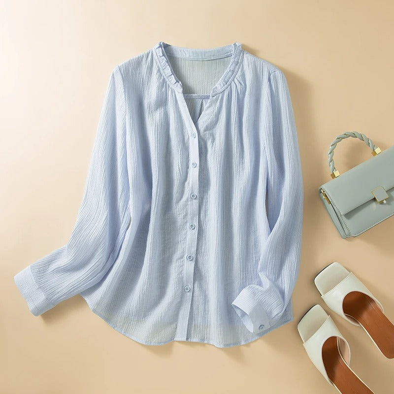 Elegante Linnen Blouse voor Vrouwen