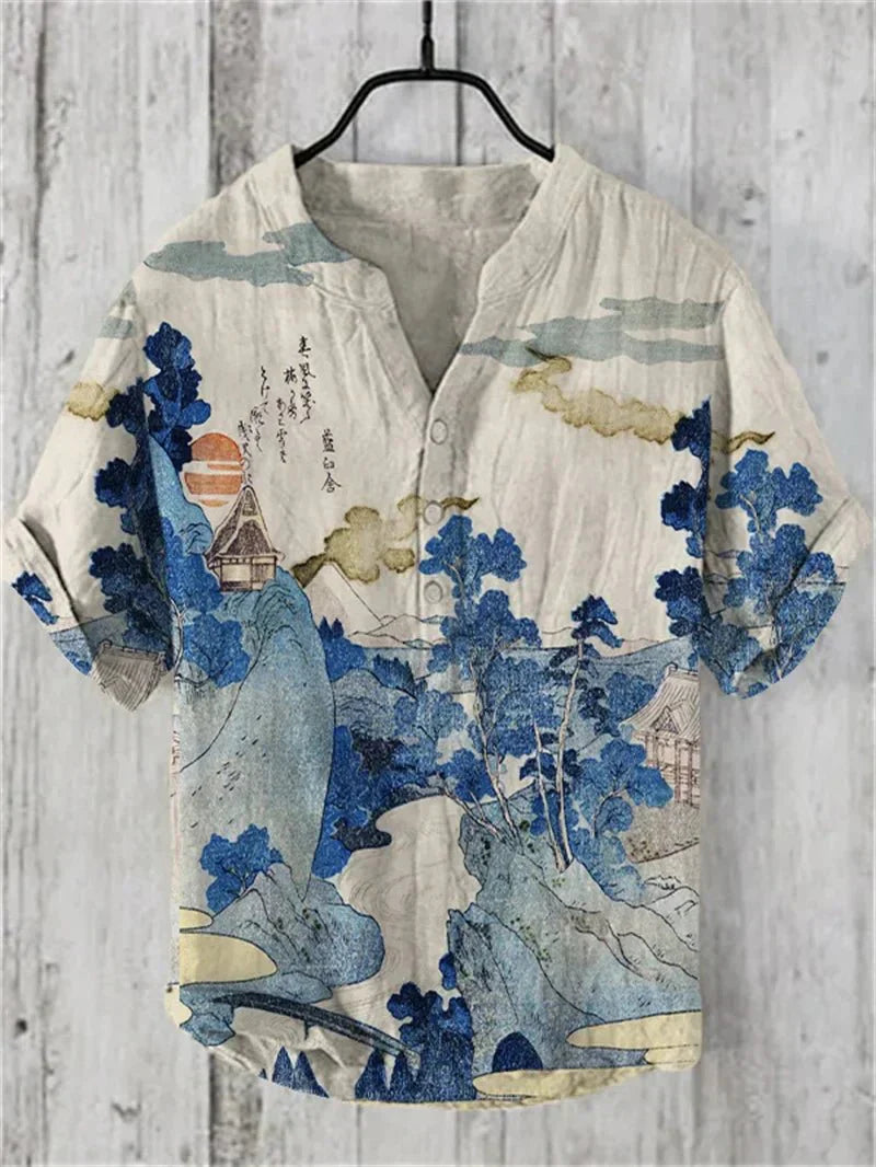 Stijlvol Artistiek Linnen Shirt