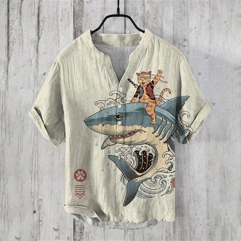Stijlvol Artistiek Linnen Shirt