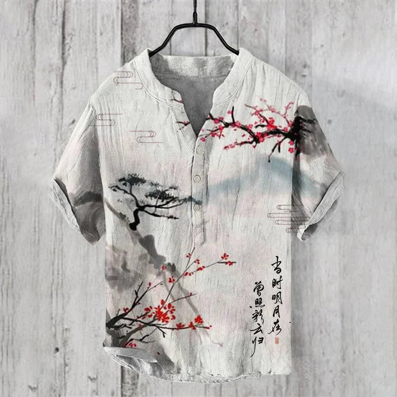 Stijlvol Artistiek Linnen Shirt