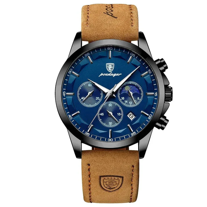 Elegant Arcturys Inn leren horloge voor heren