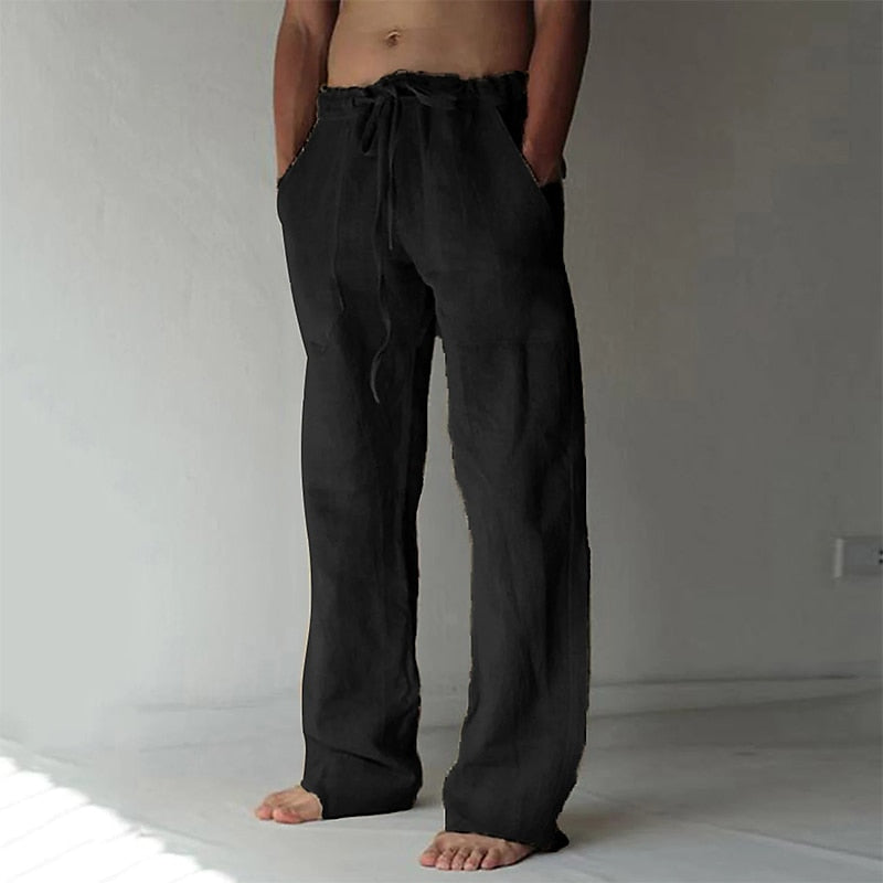 Relaxte Fit Leren Broek voor Heren