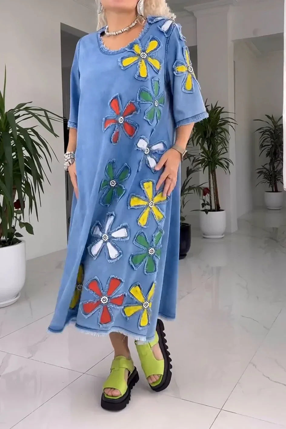 Stijlvolle Midi Jurk met Bloemenprint voor Dames