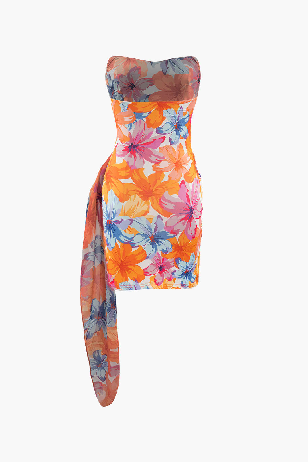 Bohemian Bloesem Wikkel Mini Jurk