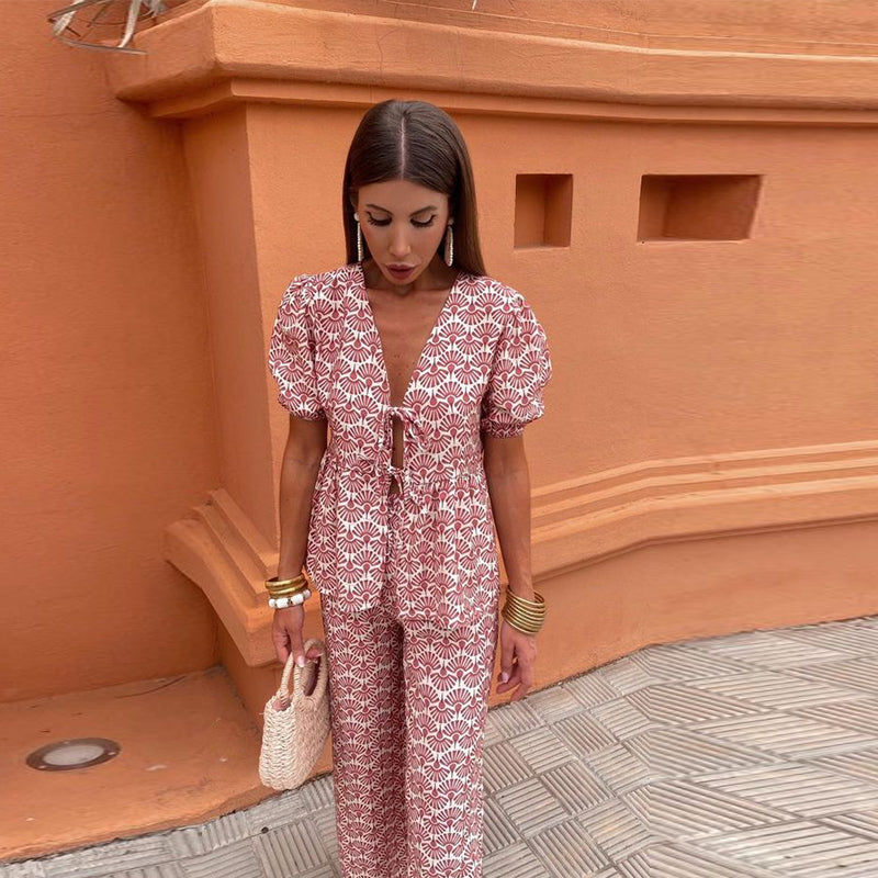 Tweedelige Linnen Outfit voor Dames – Perfect voor de Zomer