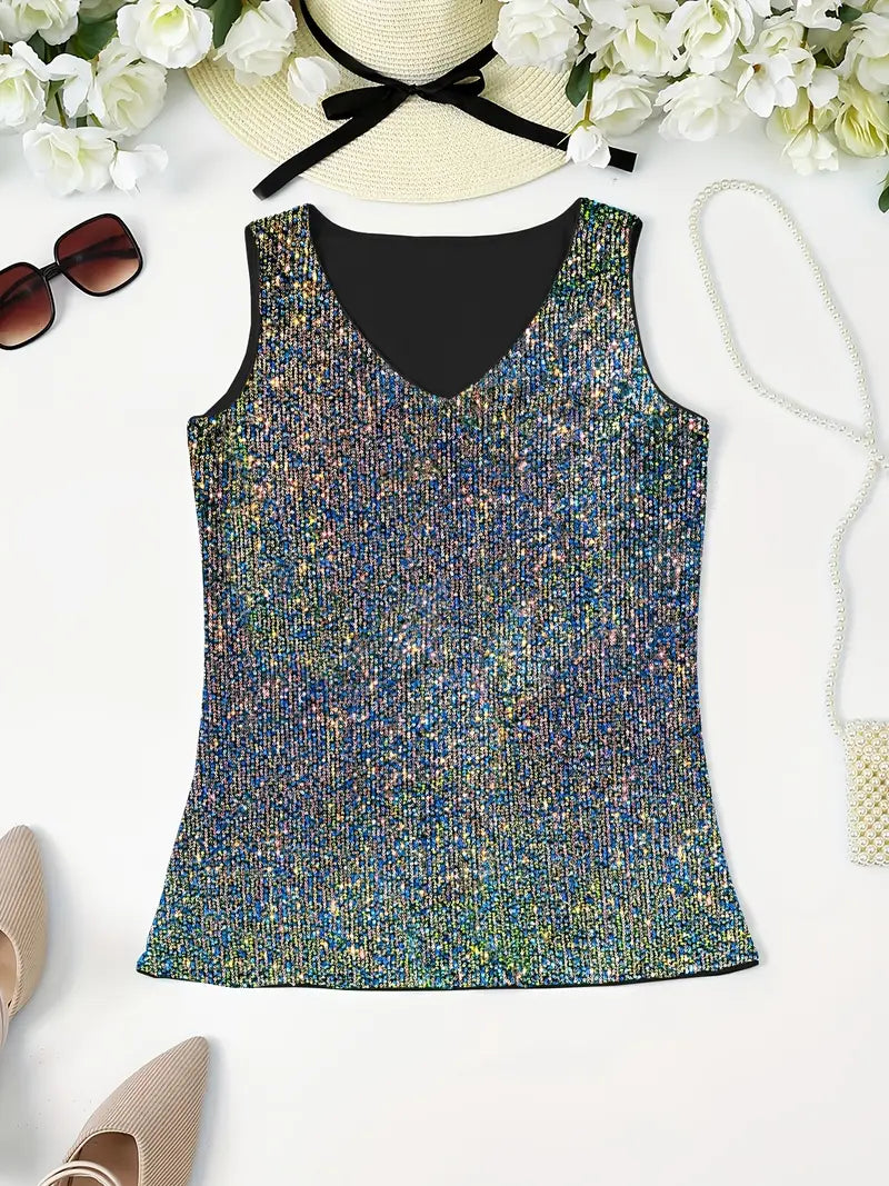 Mouwloze Top met Pailletten voor Dames