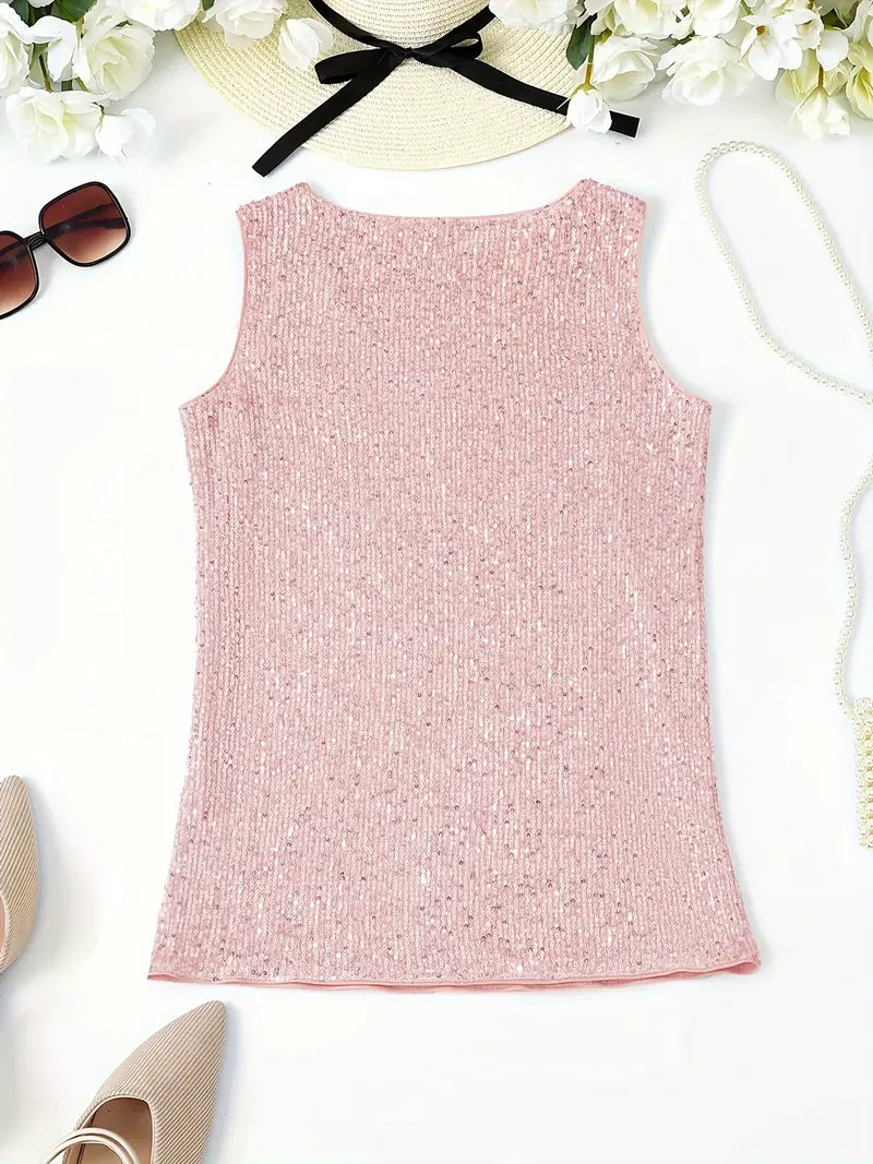 Mouwloze Top met Pailletten voor Dames