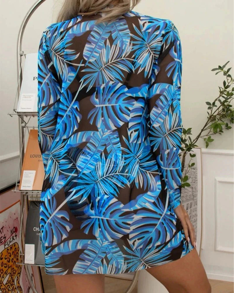 Stijlvolle bikini en strandcover-up set voor dames