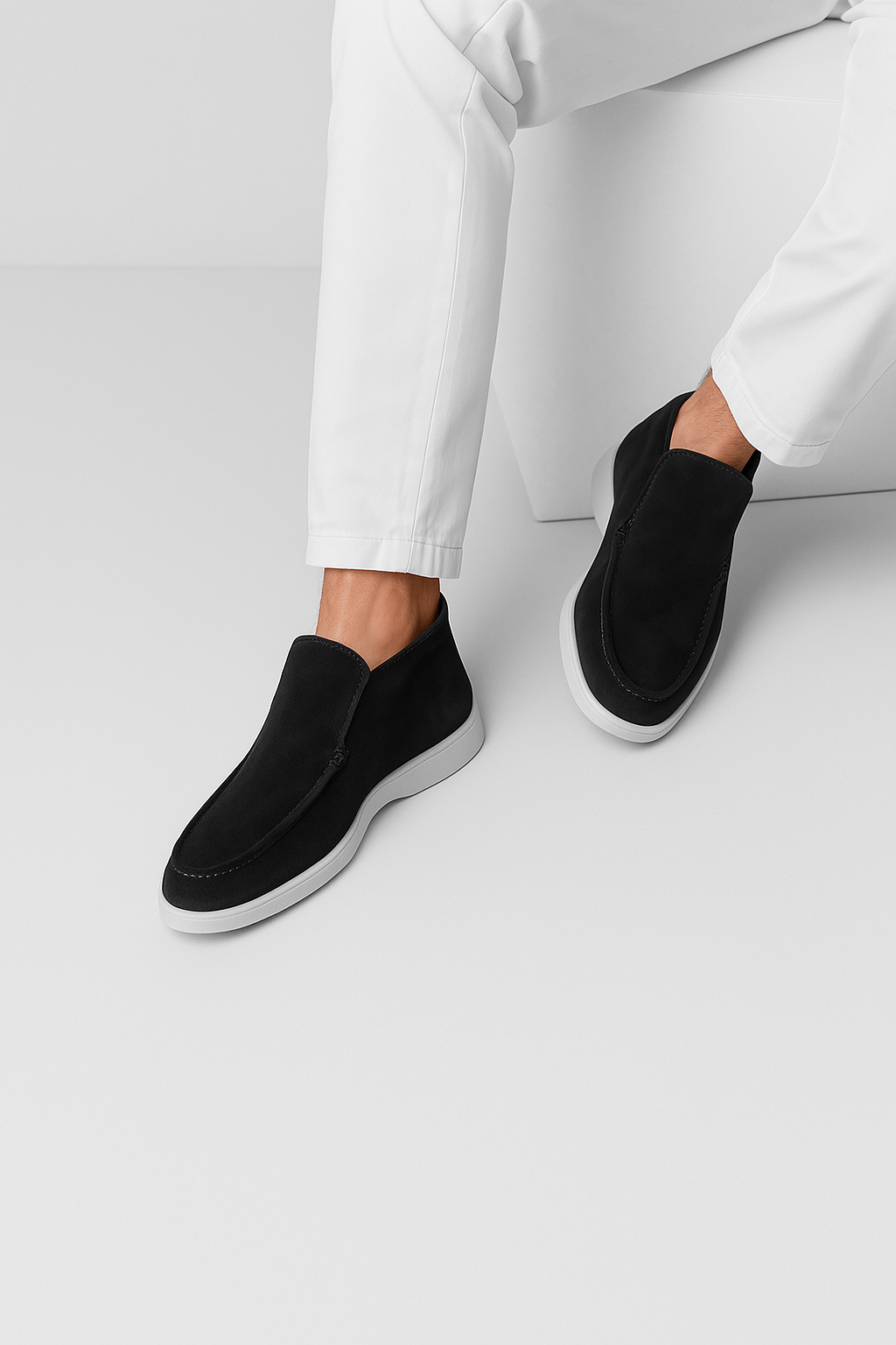 Suède Loafers met Ronde Neus voor Heren