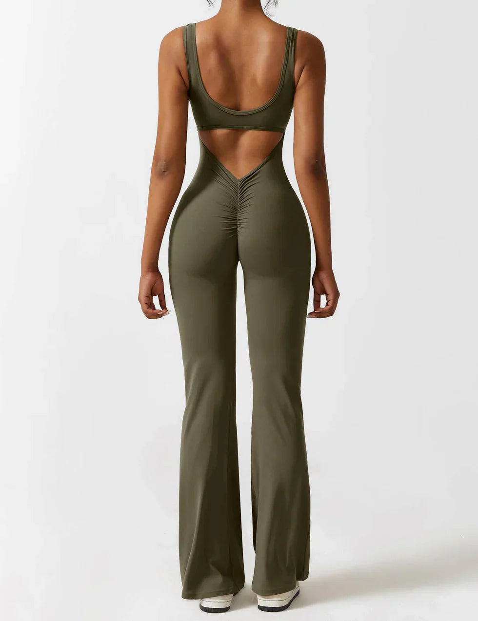 Jumpsuit met Flared Pijpen en Open Rug voor Dames
