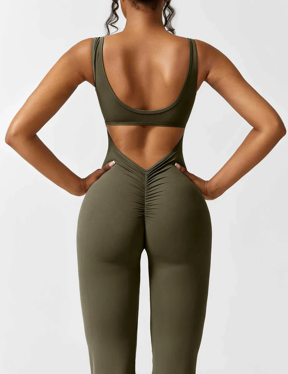Jumpsuit met Flared Pijpen en Open Rug voor Dames