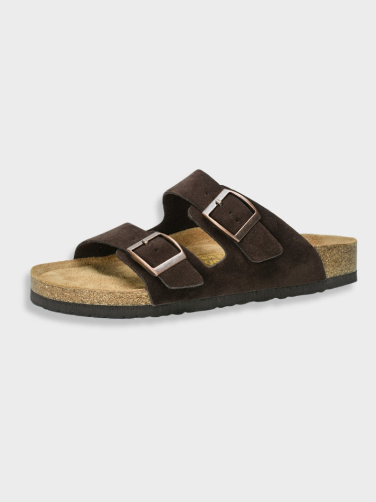 Stijlvolle Heren Old Money Arizona Suède Sandalen