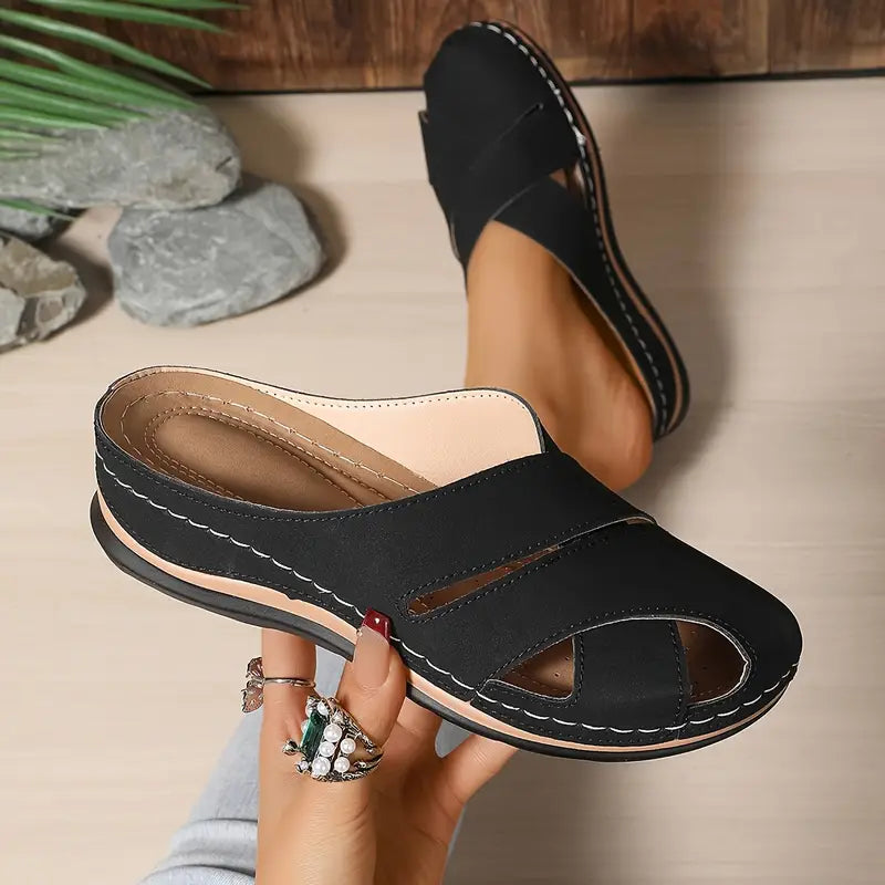 Ademende sandalen met ronde neus voor dames