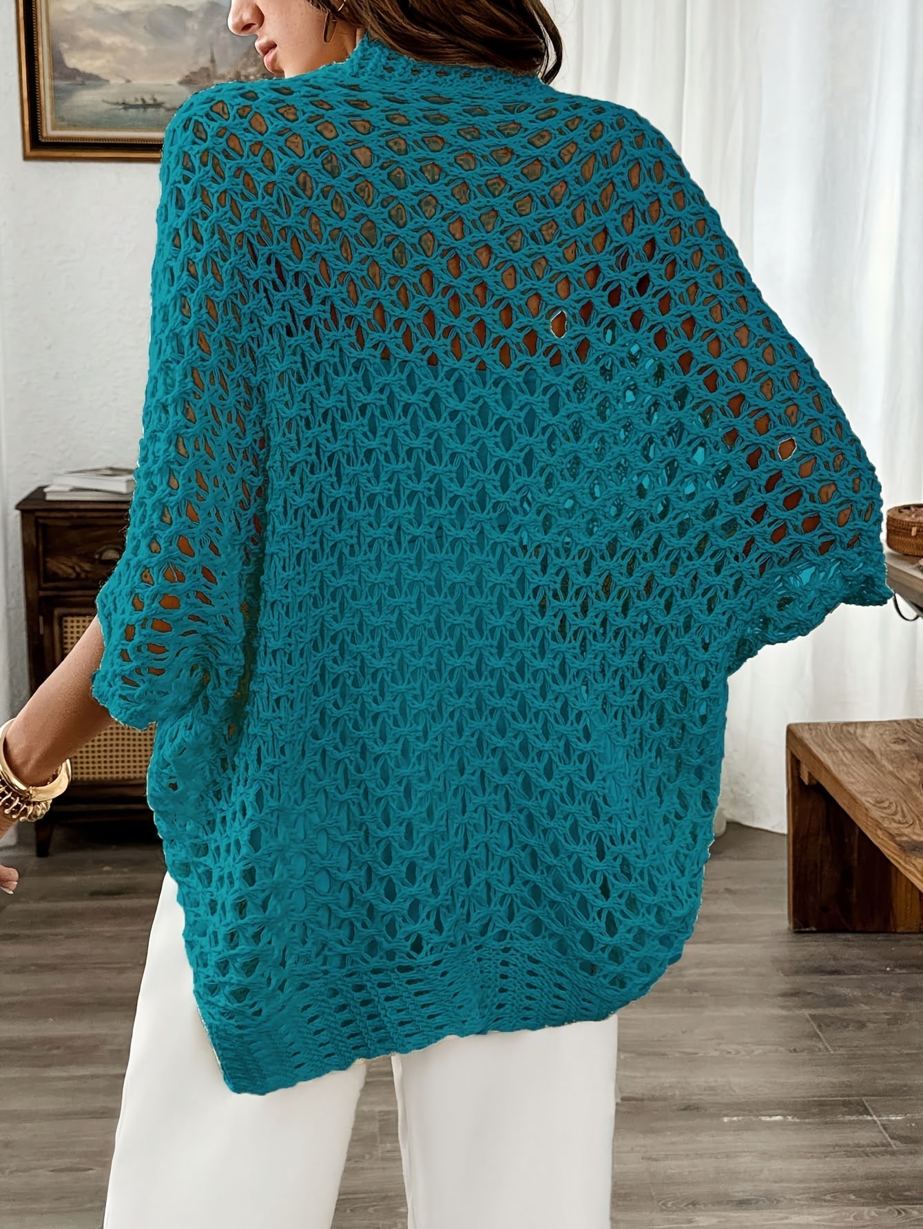 lichtgewicht vest met stijlvolle vleermuismouwen voor dames