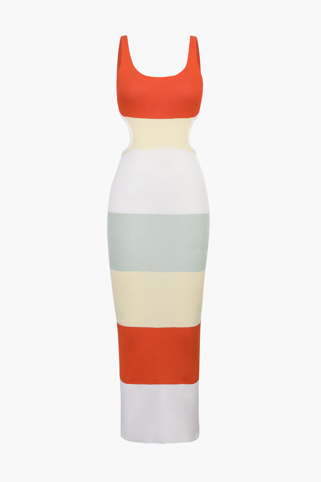 Kleurige Stripe Maxi Jurk