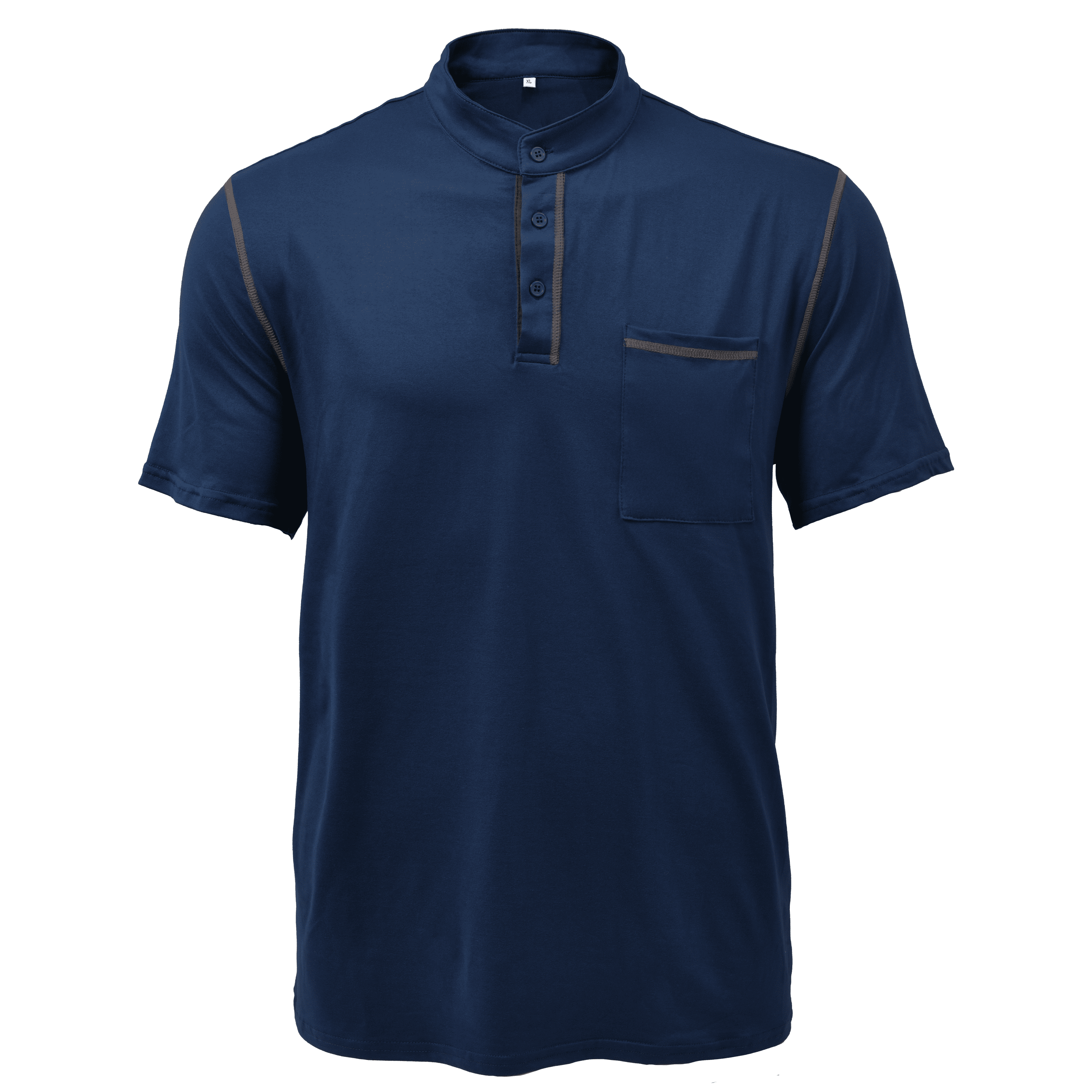 Casual Katoenen Henley T-Shirt met Kleurenblok voor heren