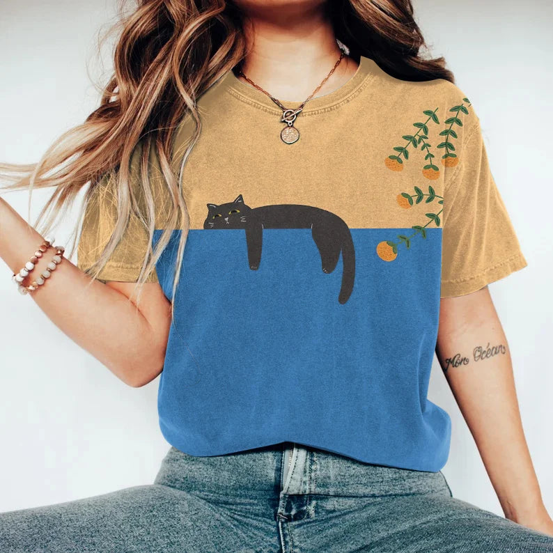 Dames/Heren T-Shirt met Kleurblokken – Trendy en Comfortabel