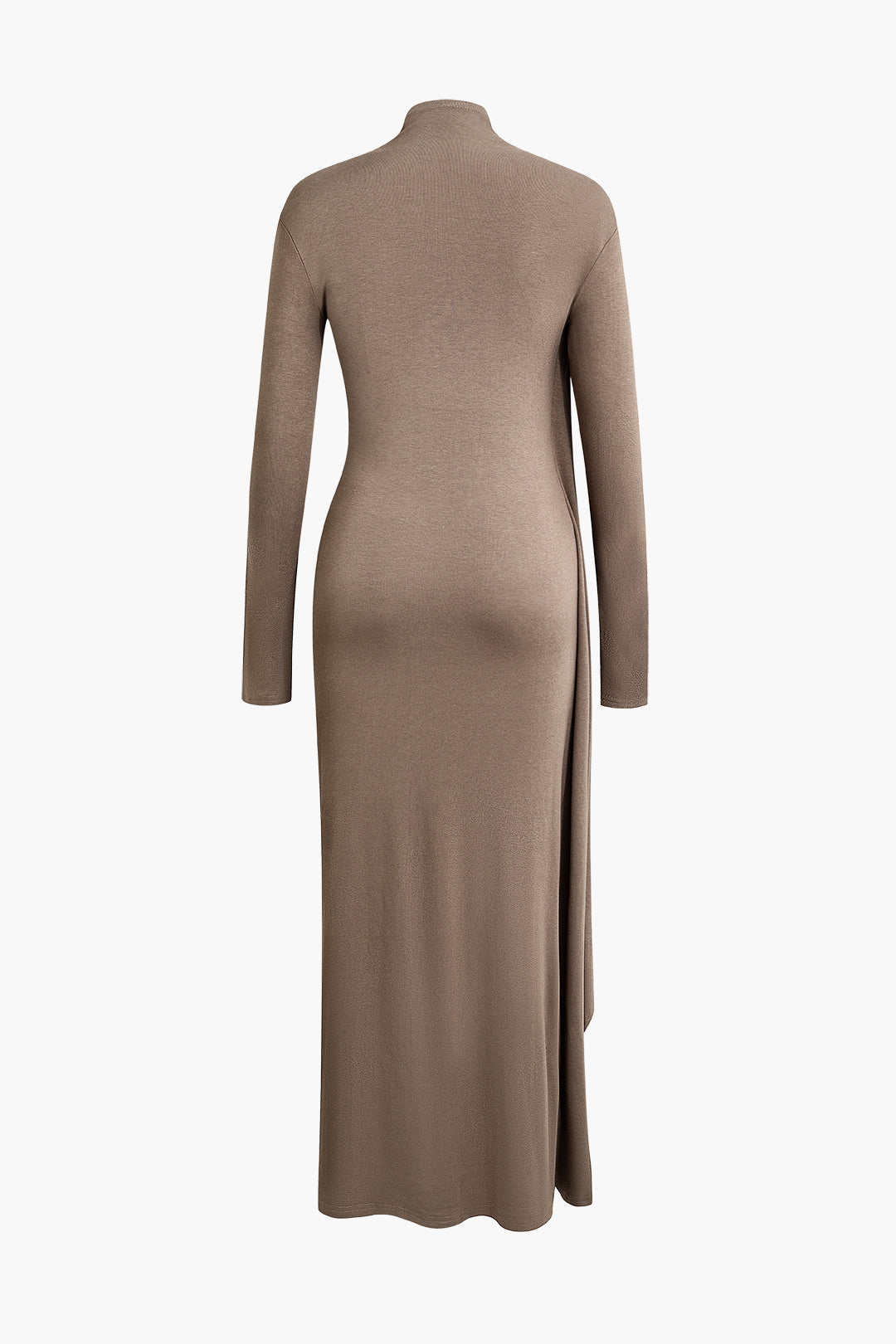 Maxi-jurk met hoge hals en split