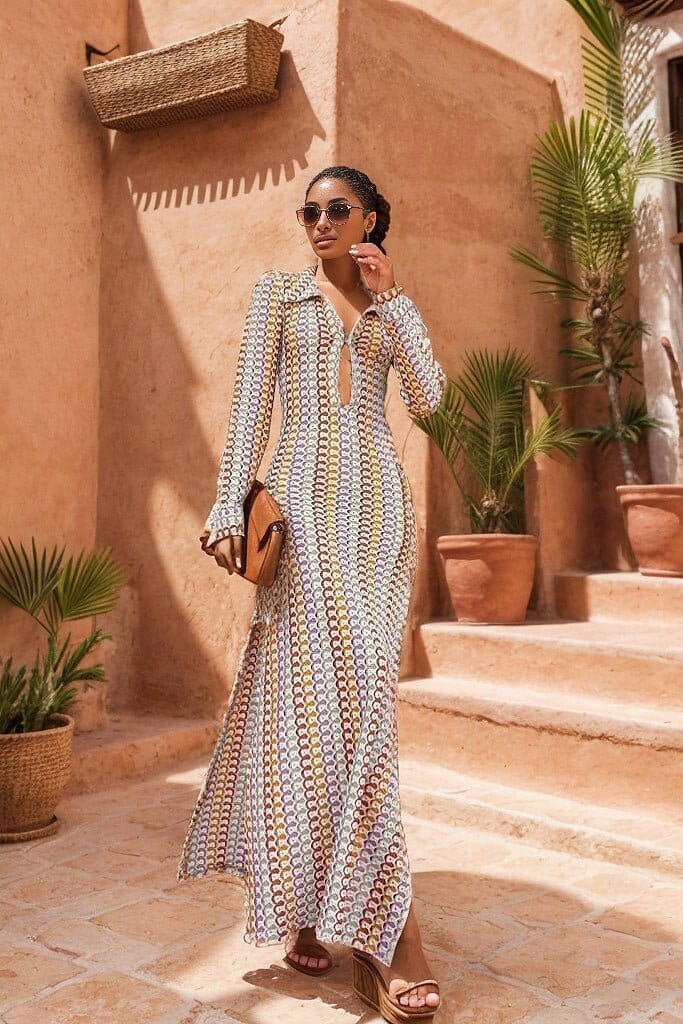 Celeste Haak Maxi Jurk met V-hals