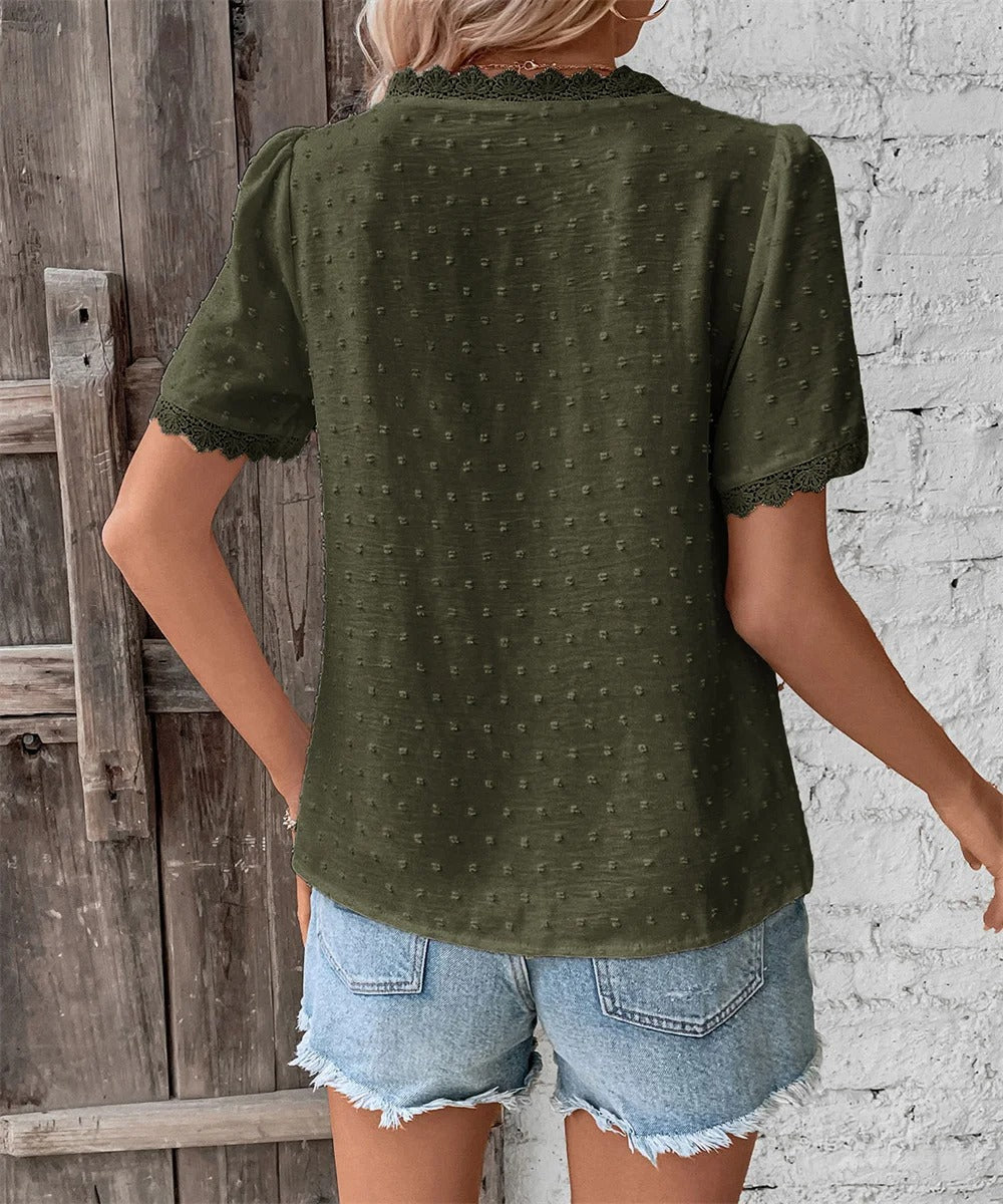 Elegante V-hals zomerblouse voor dames