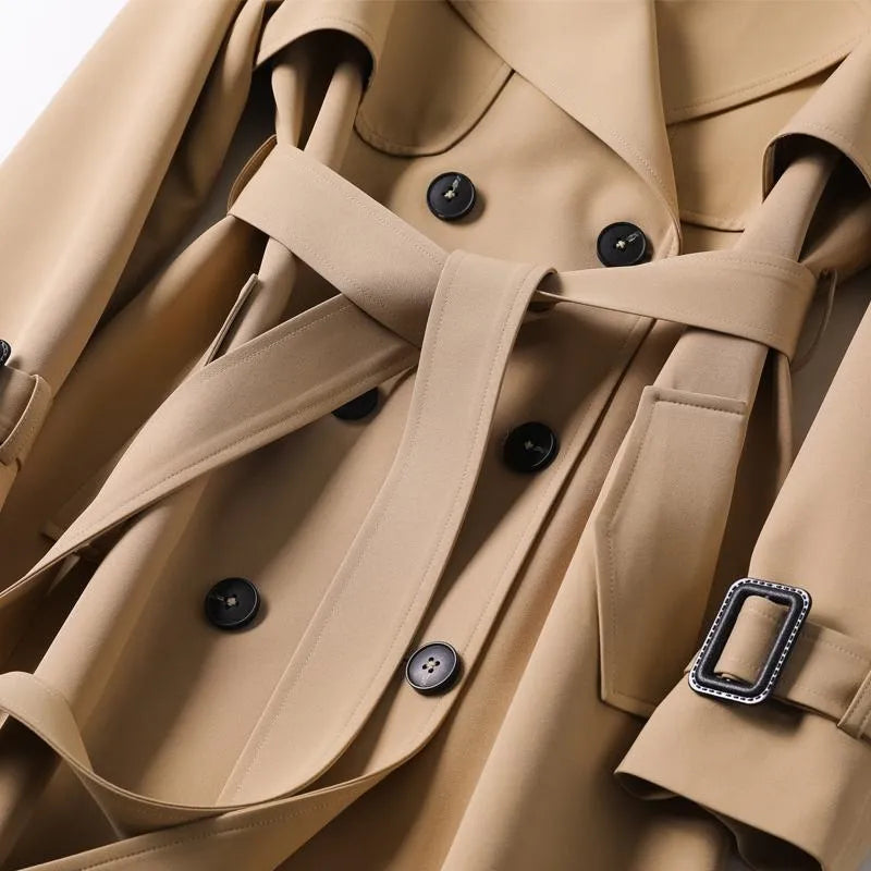 Chique Lange Trenchcoat – Voor Elk Seizoen