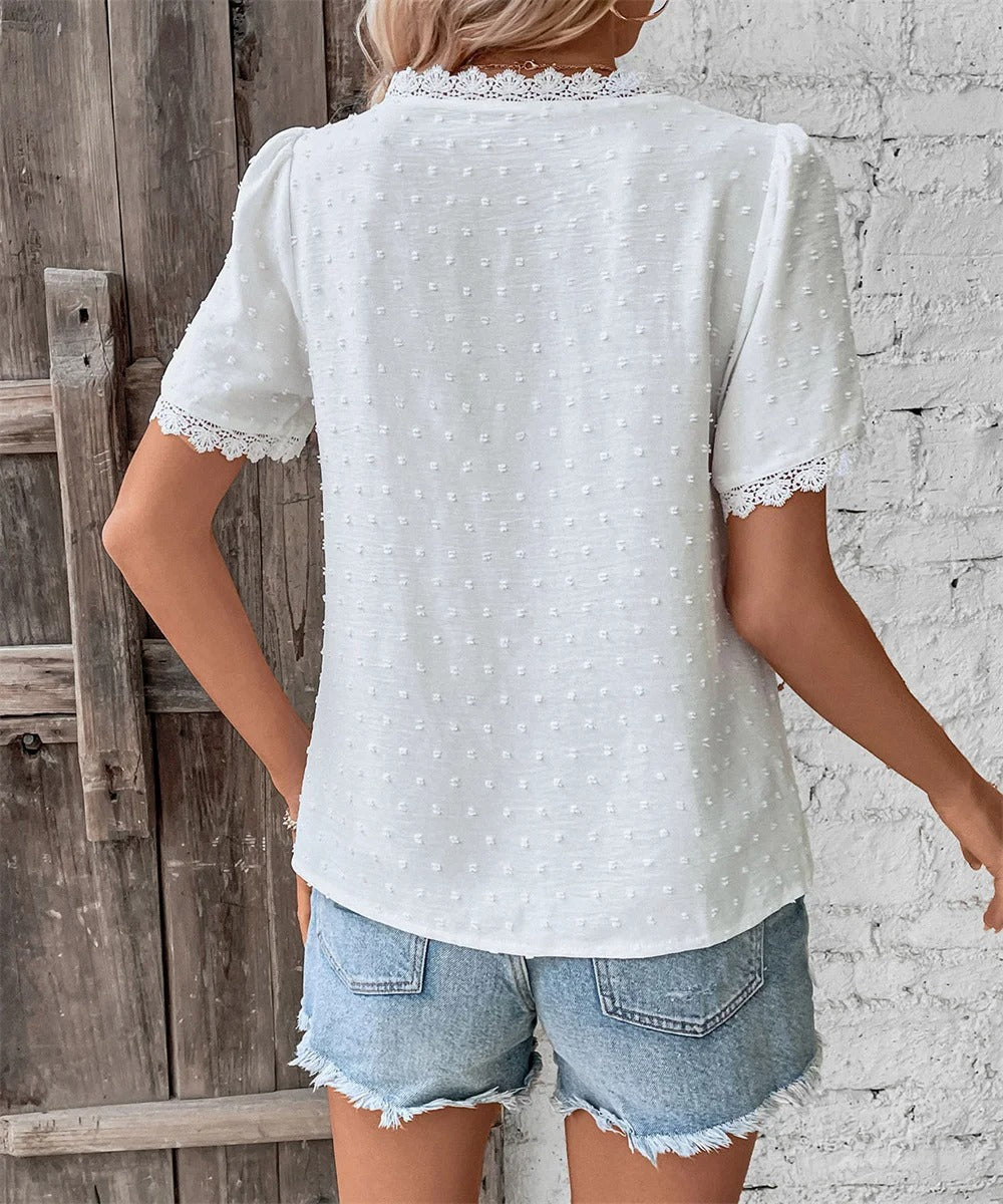 Elegante V-hals zomerblouse voor dames