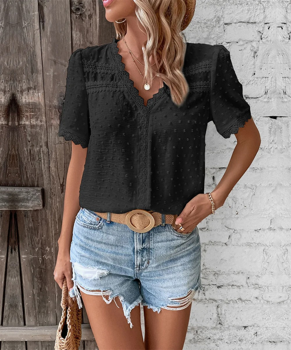 Elegante V-hals zomerblouse voor dames