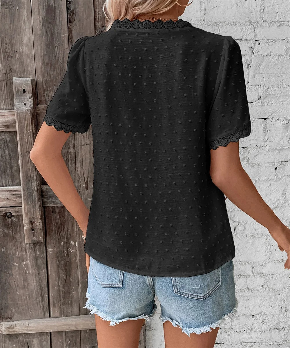 Elegante V-hals zomerblouse voor dames