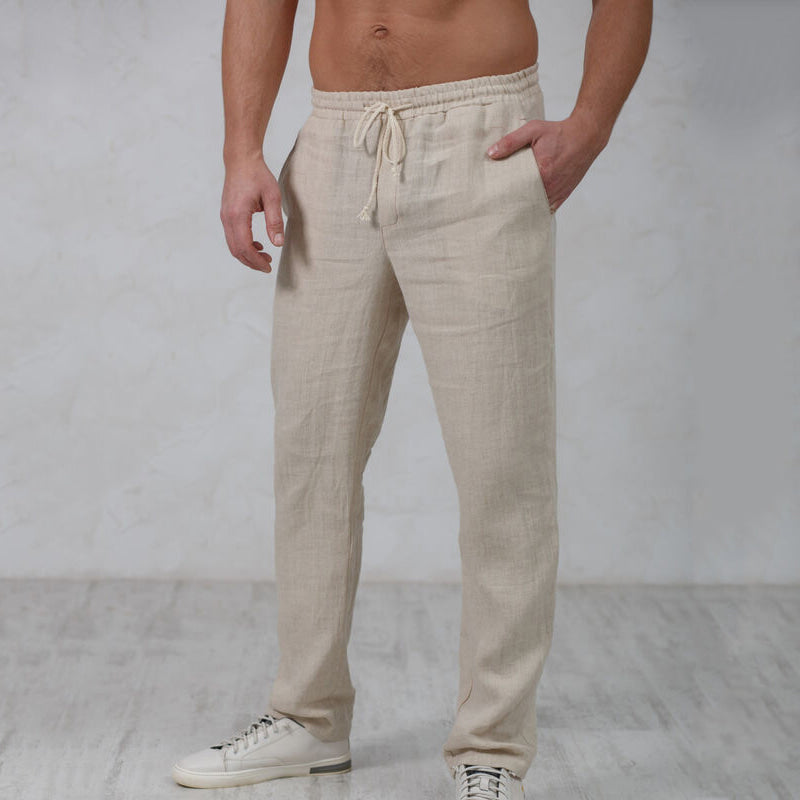 Elegante linnen joggingbroek voor heren
