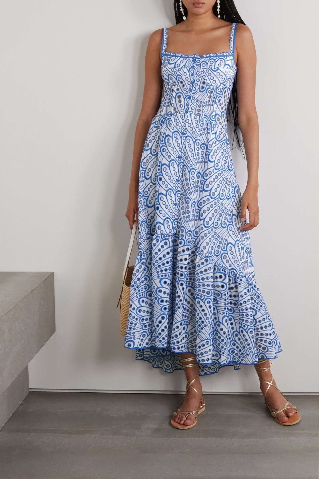 Dolly Kant Midi Bustier Jurk