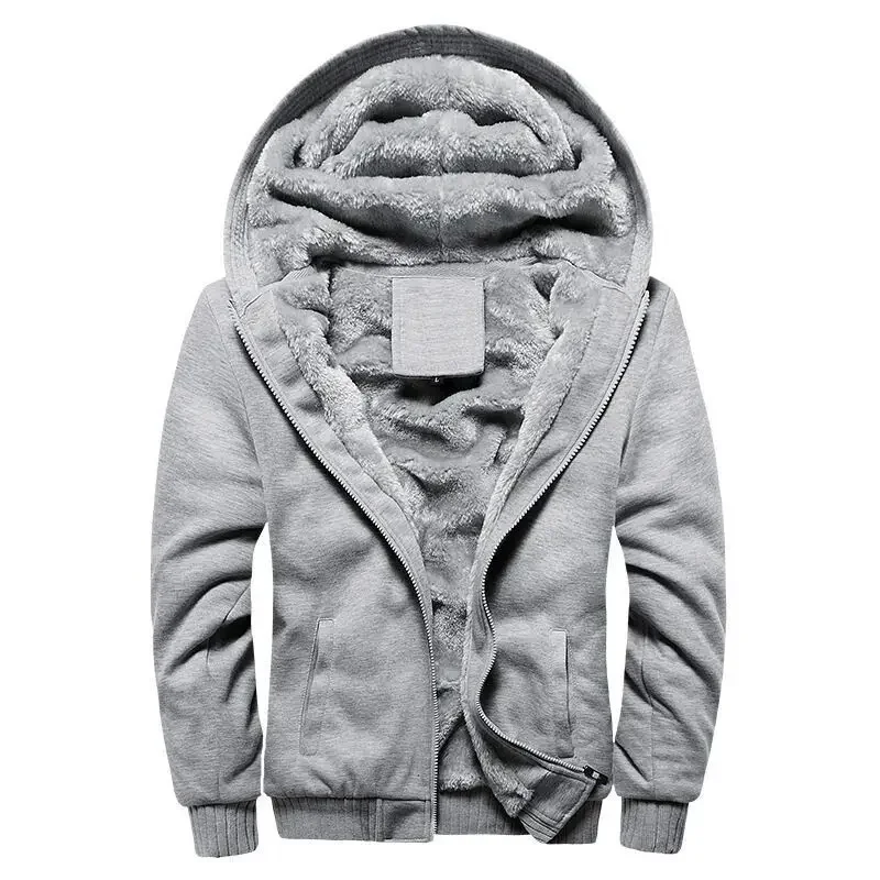Heren Hoodie – Gevoerd met Zachte Fleece – Ritssluiting – Ribboorden – Warme Capuchon