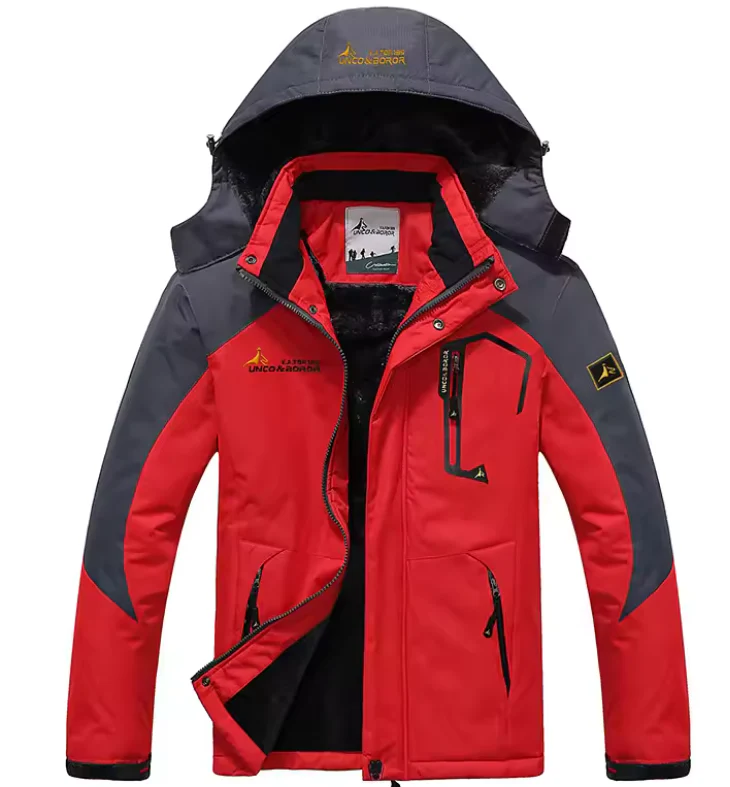 Heren Winterparka – Fleece Gevoerd – Winddicht & Waterafstotend – Met Capuchon en Praktische Ritszakken