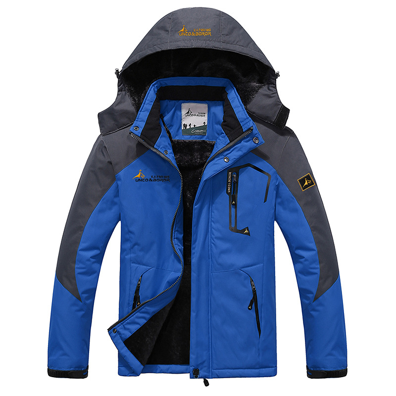 Heren Winterparka – Fleece Gevoerd – Winddicht & Waterafstotend – Met Capuchon en Praktische Ritszakken