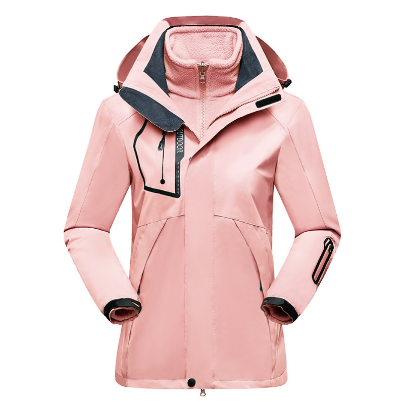 Dames Outdoor Jas – 2-in-1 Design – Afneembare Fleece Voering – Waterafstotend – Verstelbare Manchetten