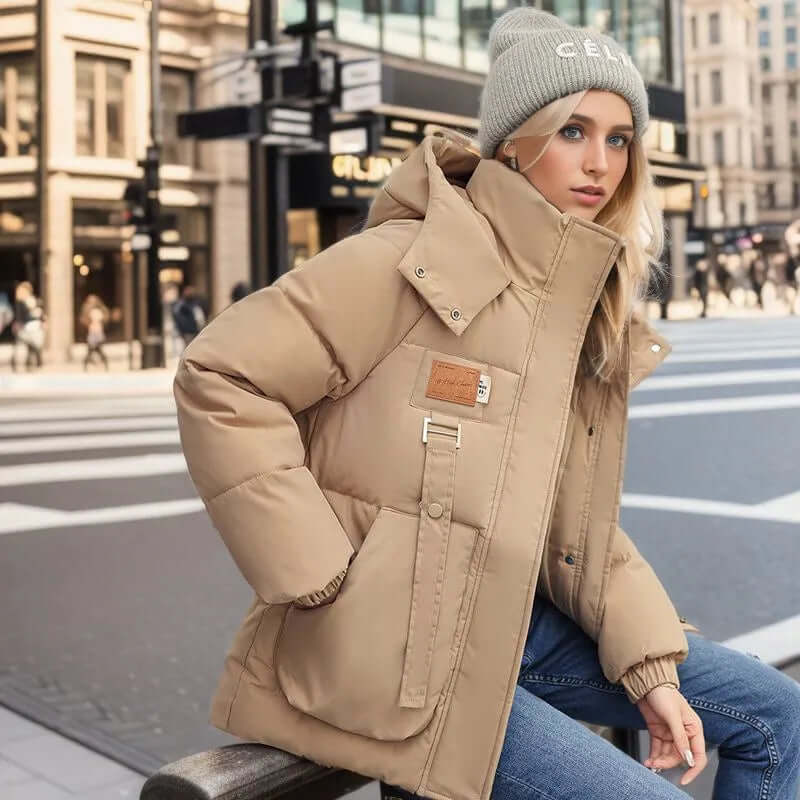 Dames Jas – Gewatteerd en Gevoerd – Oversized Pasvorm – Afneembare Capuchon – Halflang