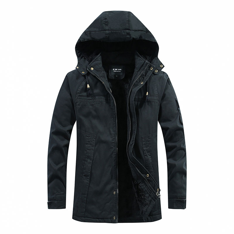 Heren Winterjas met Capuchon – Sherpa Gevoerd – Relaxte Pasvorm – Ritssluiting – Warme Tussenjas met Handige Zakken