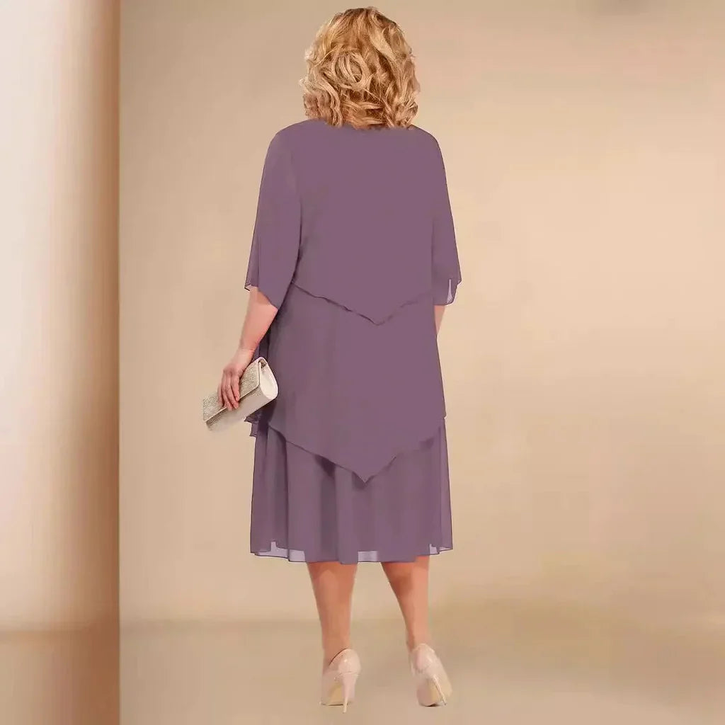 Midi Jurk met Gelaagde Zoom voor dames