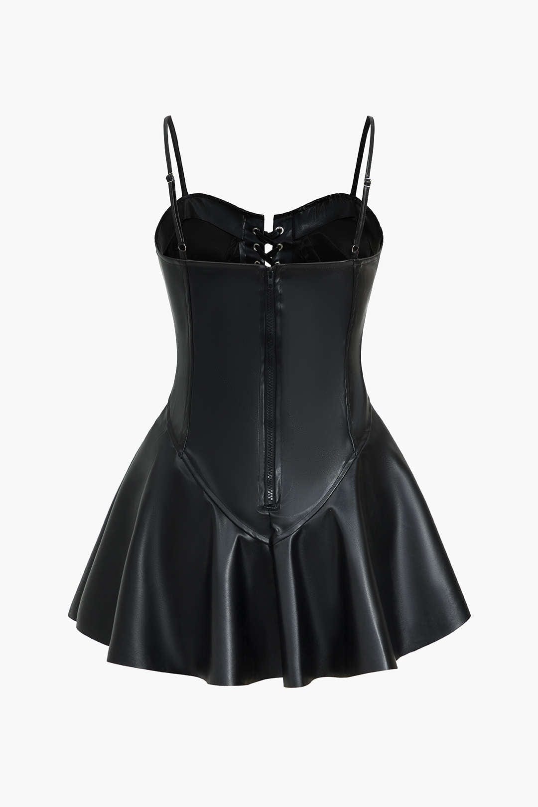 Slim Fit Synthetische Leer Jurk