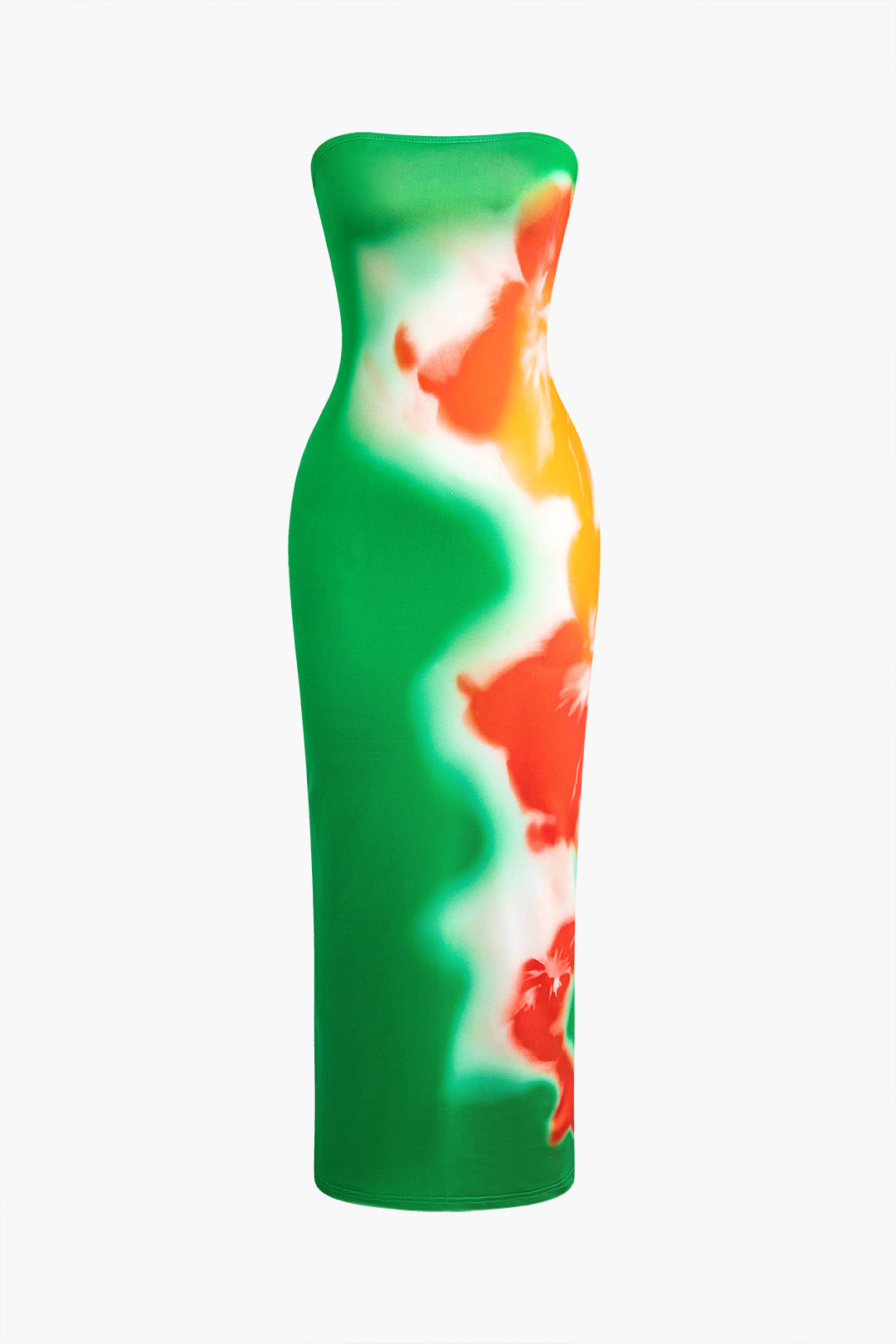 Maxi-jurk met bloemenprint en split