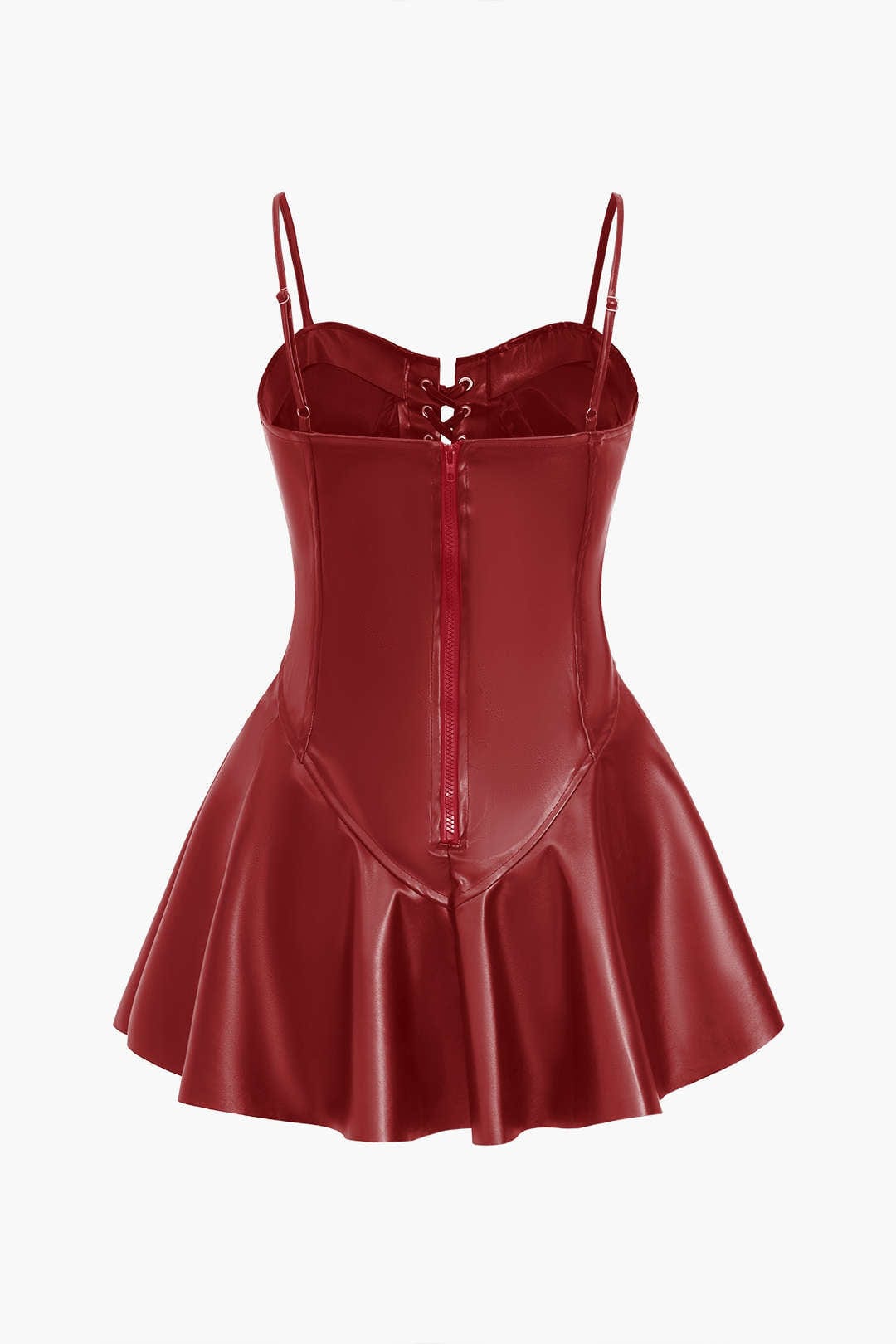 Slim Fit Synthetische Leer Jurk