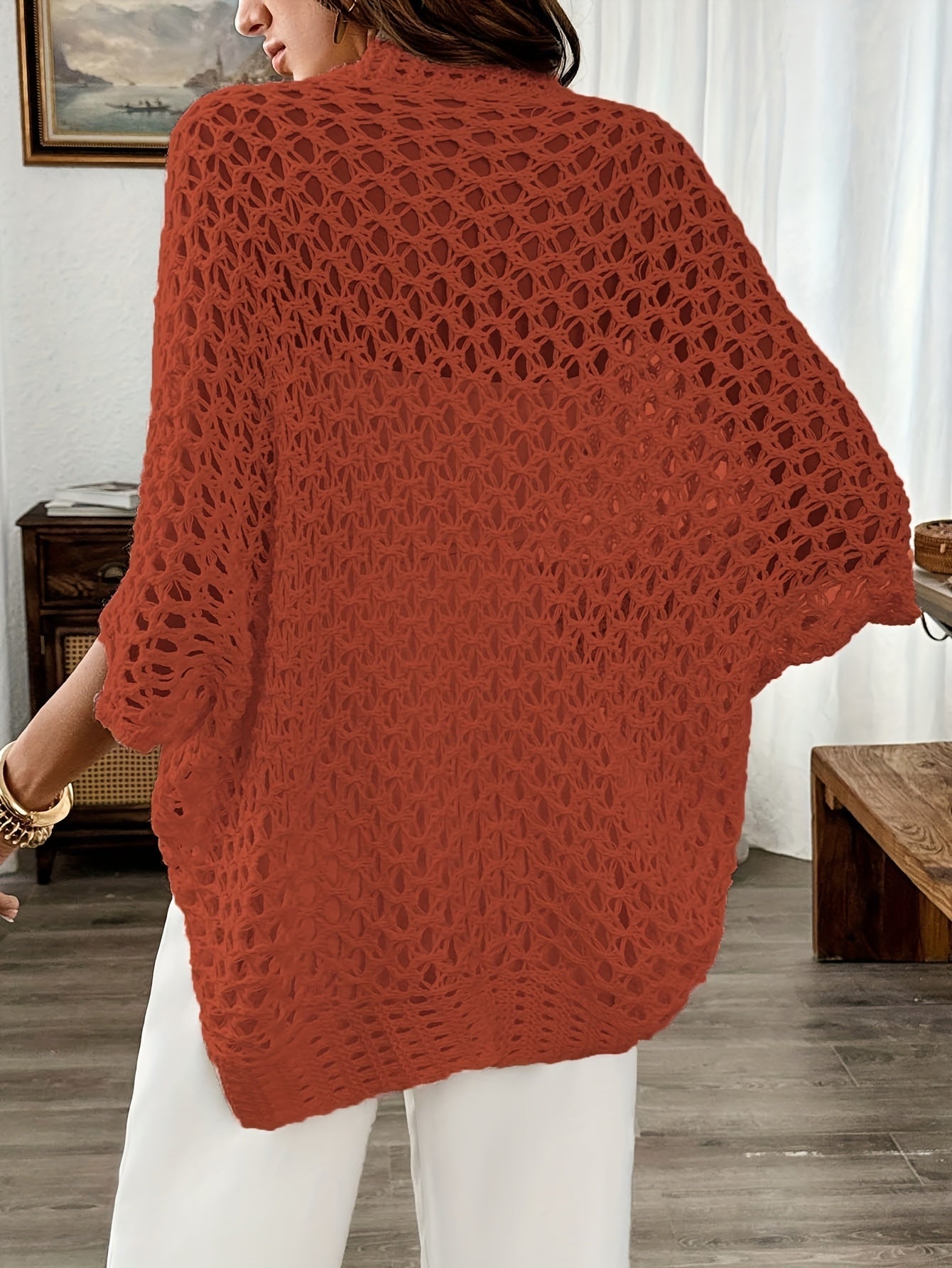 lichtgewicht vest met stijlvolle vleermuismouwen voor dames