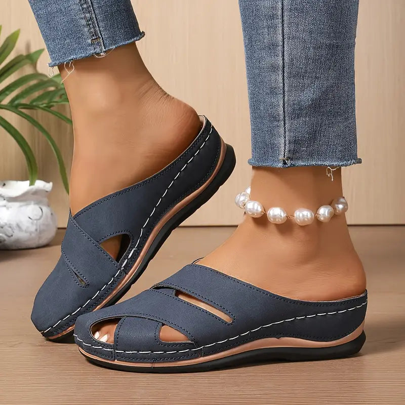 Ademende sandalen met ronde neus voor dames
