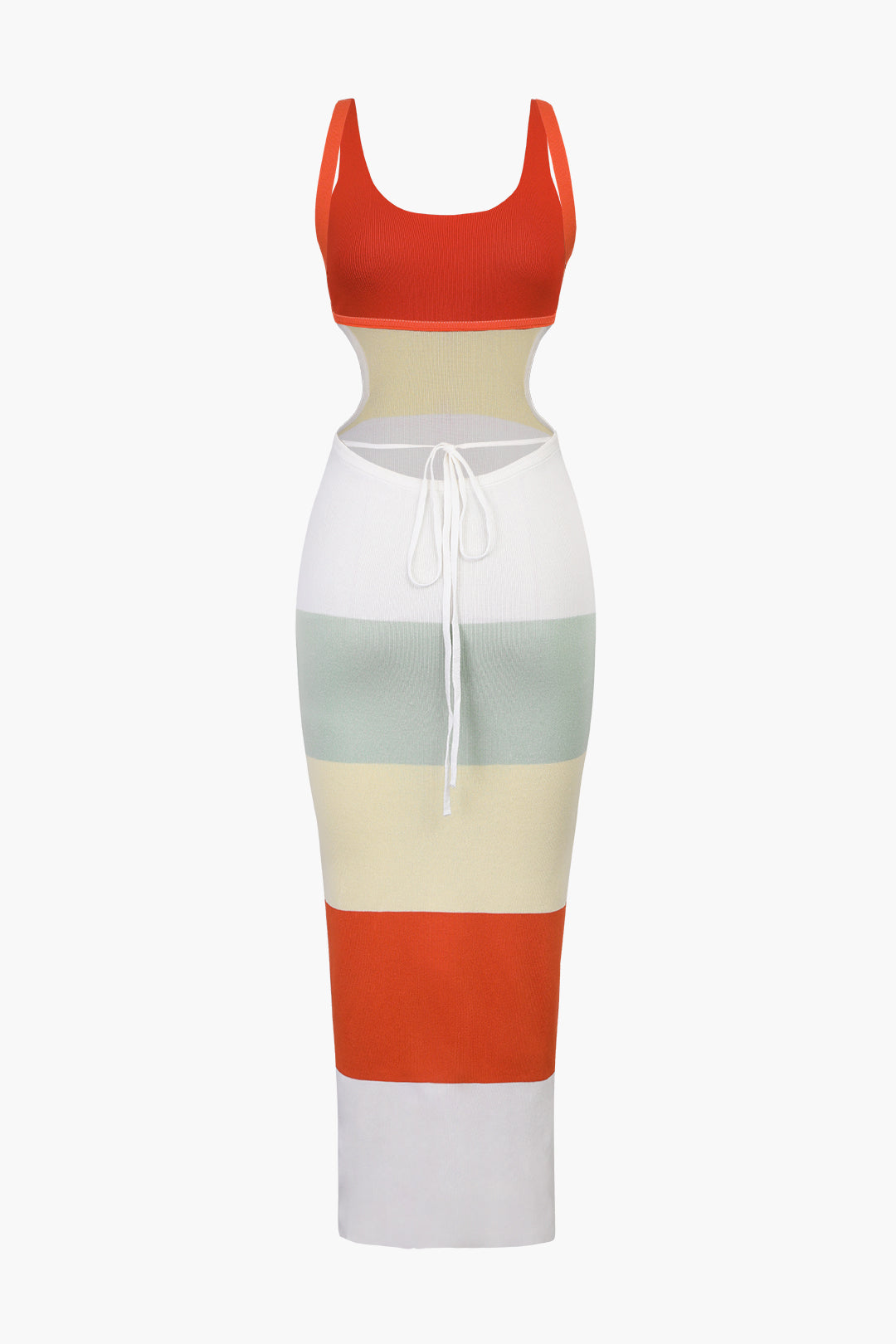 Kleurige Stripe Maxi Jurk