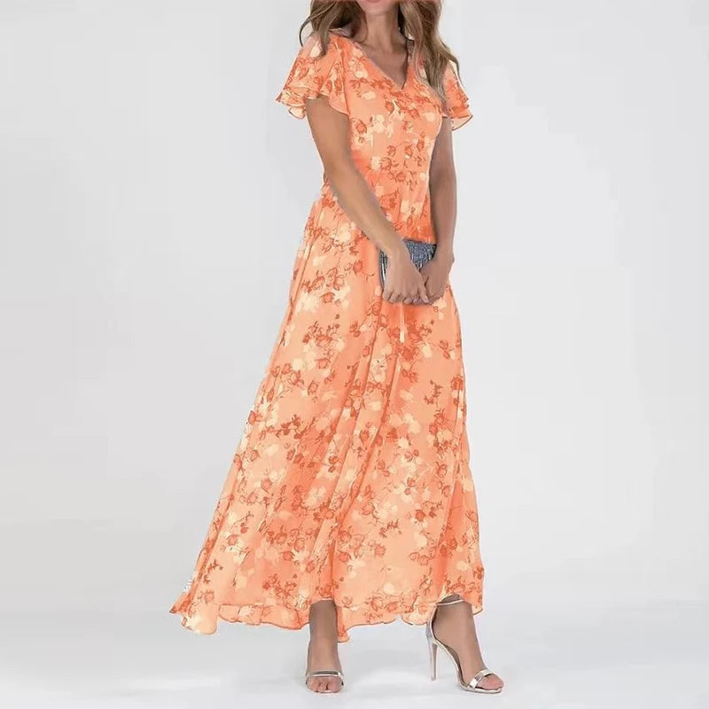 Stijlvolle Tummy Covering Maxi Jurk