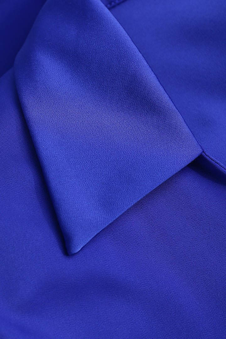 Satijnen Gewikkelde Shirtjurk