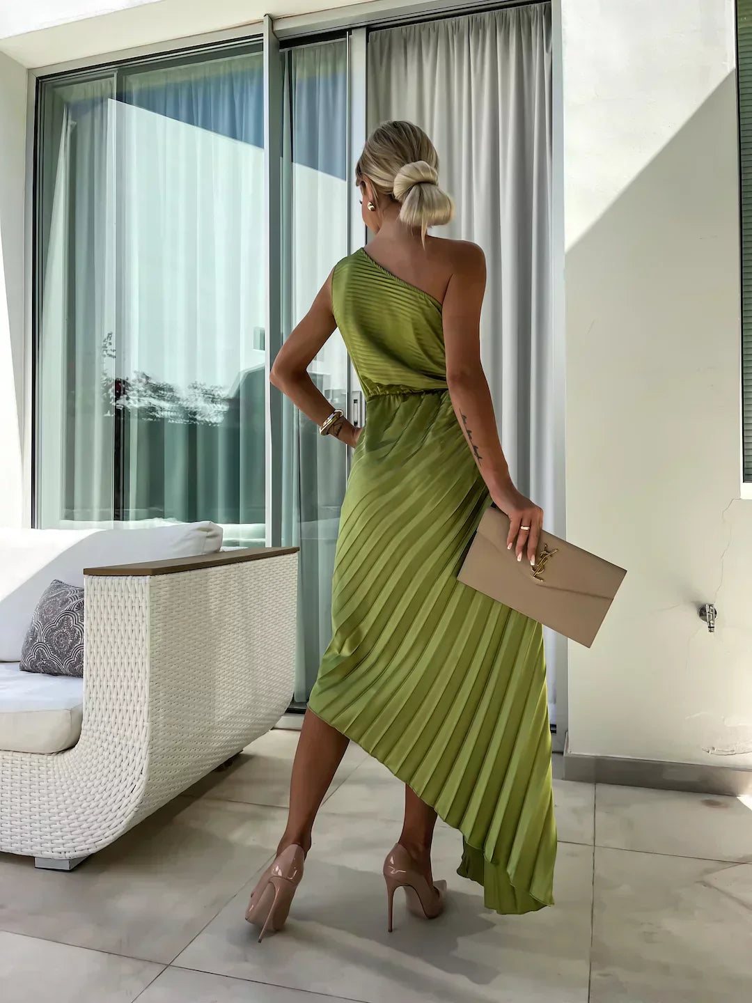 Elegante Dames Romantische Bloemenjurk